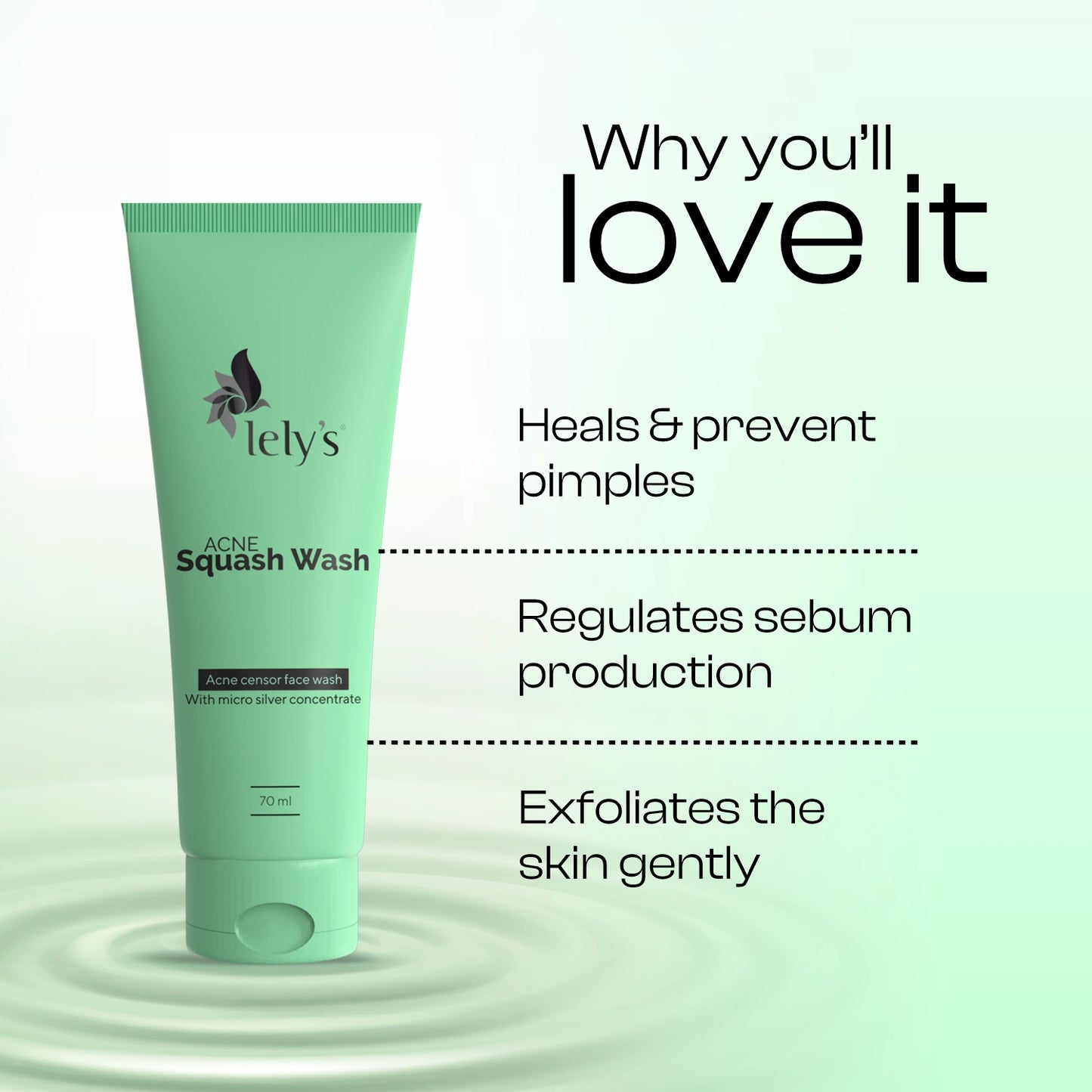 Lelys Acne Squash FaceWash - 70 ml