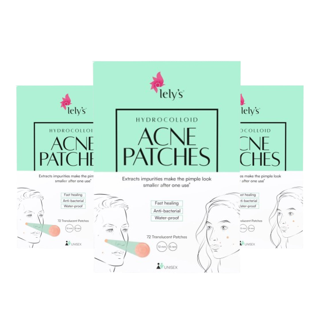 Lelys Acne Patches– 72 Hydrocolloid Acne Patches