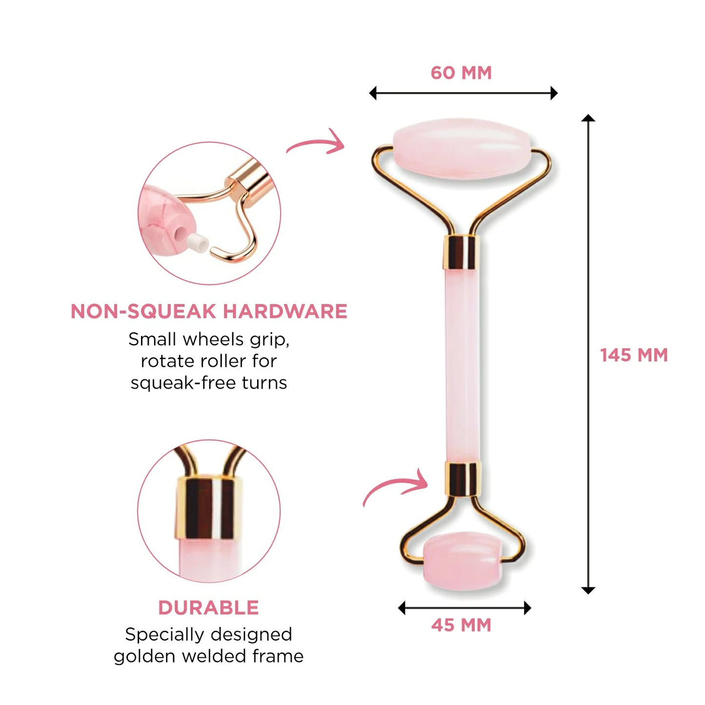 Rose Quartz Roller For Face – Anti-Aging And Anti-Wrinkle Tool