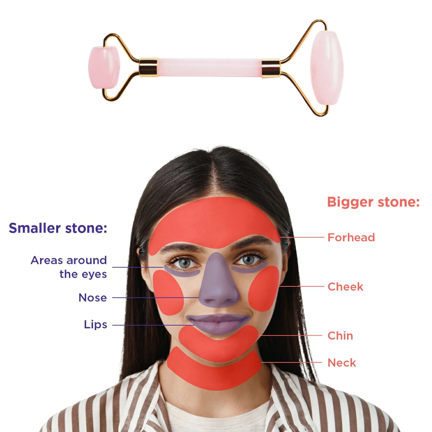 Rose Quartz Roller For Face – Anti-Aging And Anti-Wrinkle Tool