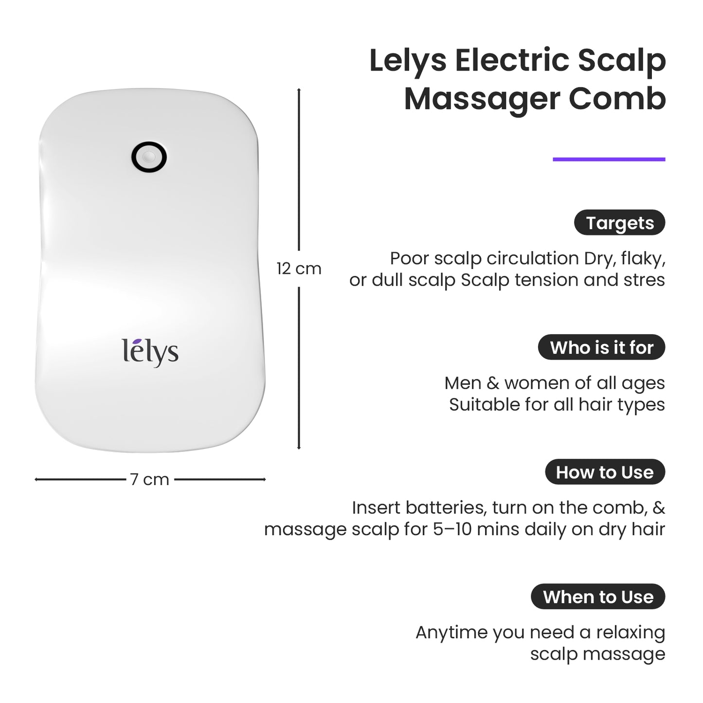 Lelys Electric Scalp Massager Comb