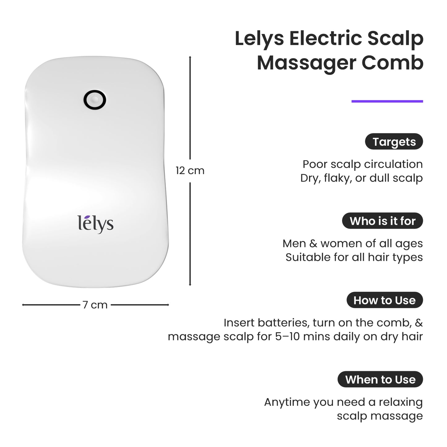Lelys Electric Scalp Massager Comb