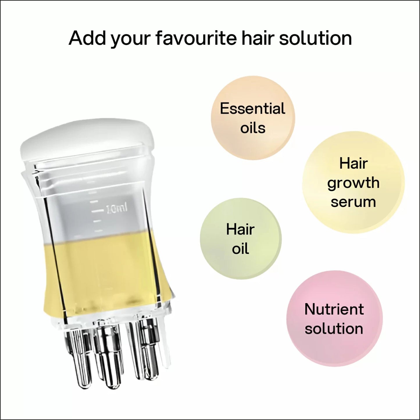 Lelys Hair Oil Applicator Bottle with Comb for Hair