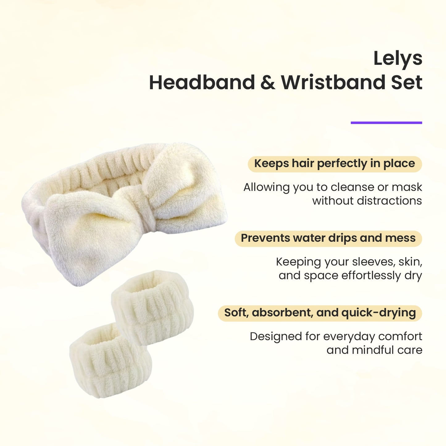 Lelys Headband & Wristband Set