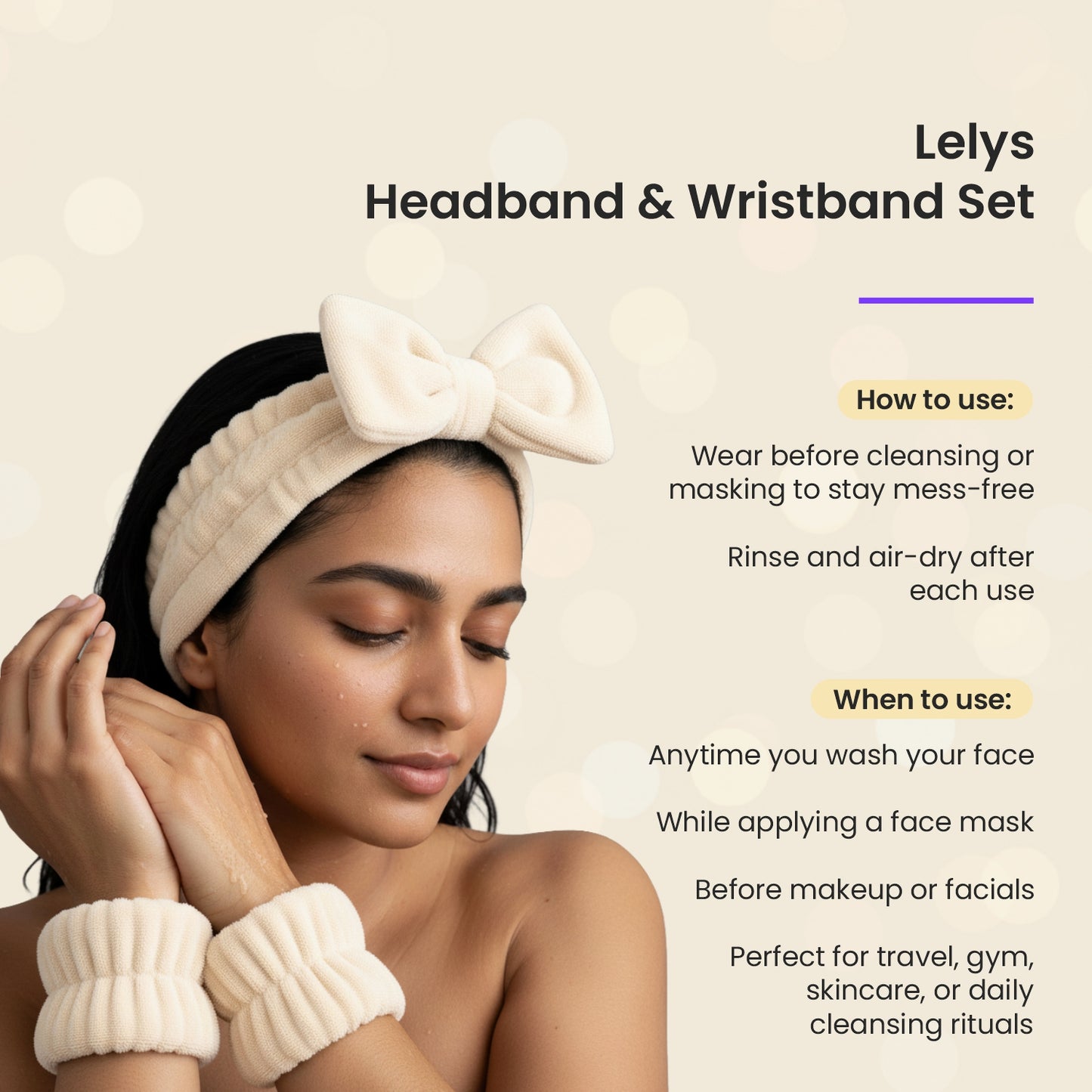 Lelys Headband & Wristband Set