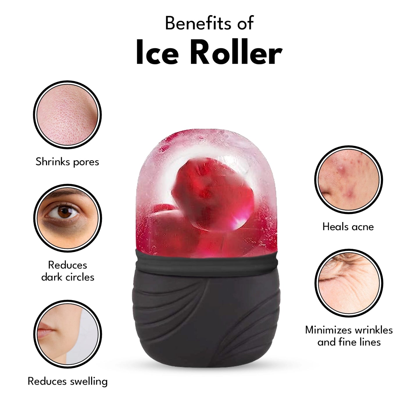 Paw-Shaped Ice Roller For Face, Neck & Eyes Massager