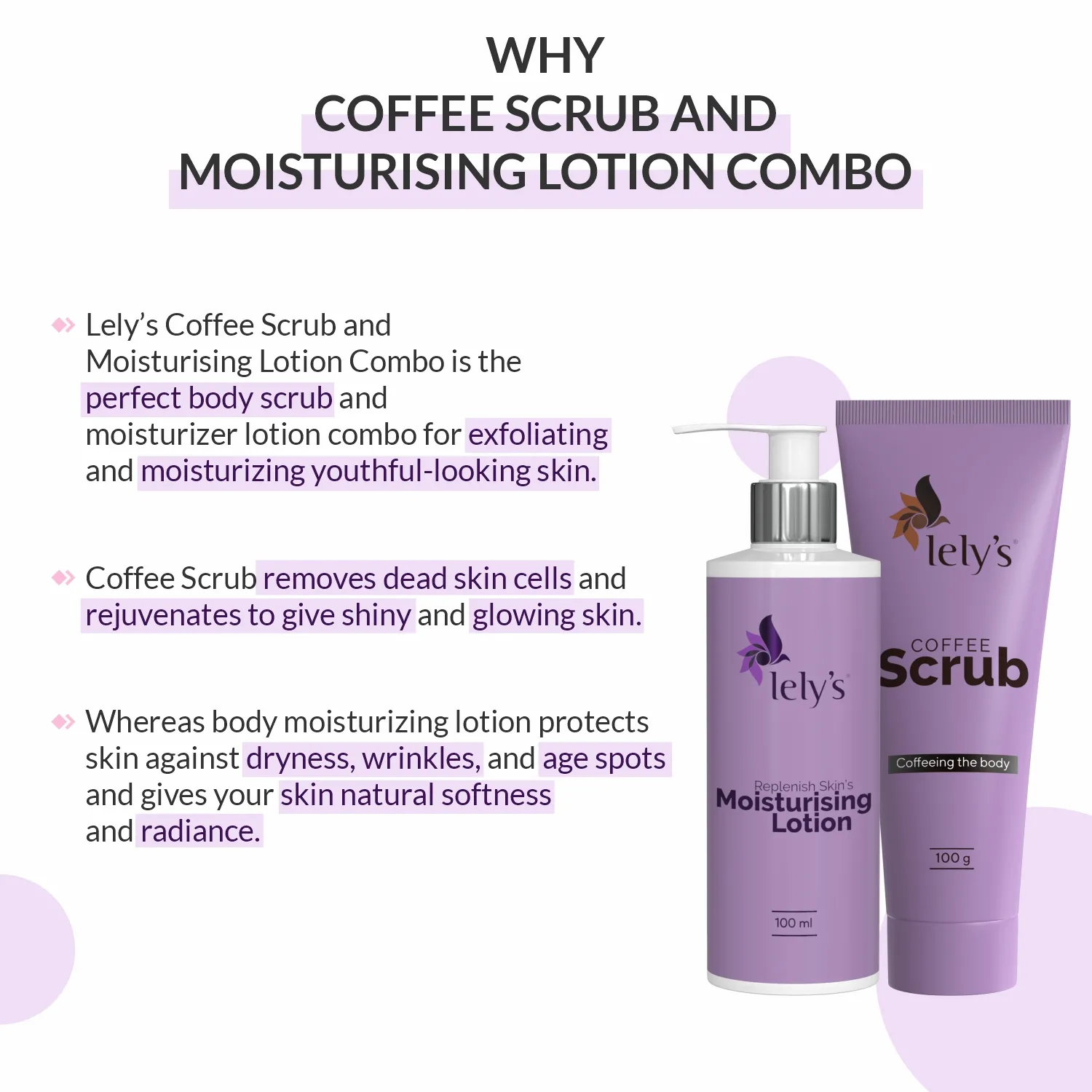 Coffee Scrub and Moisturising Lotion Combo why this combo