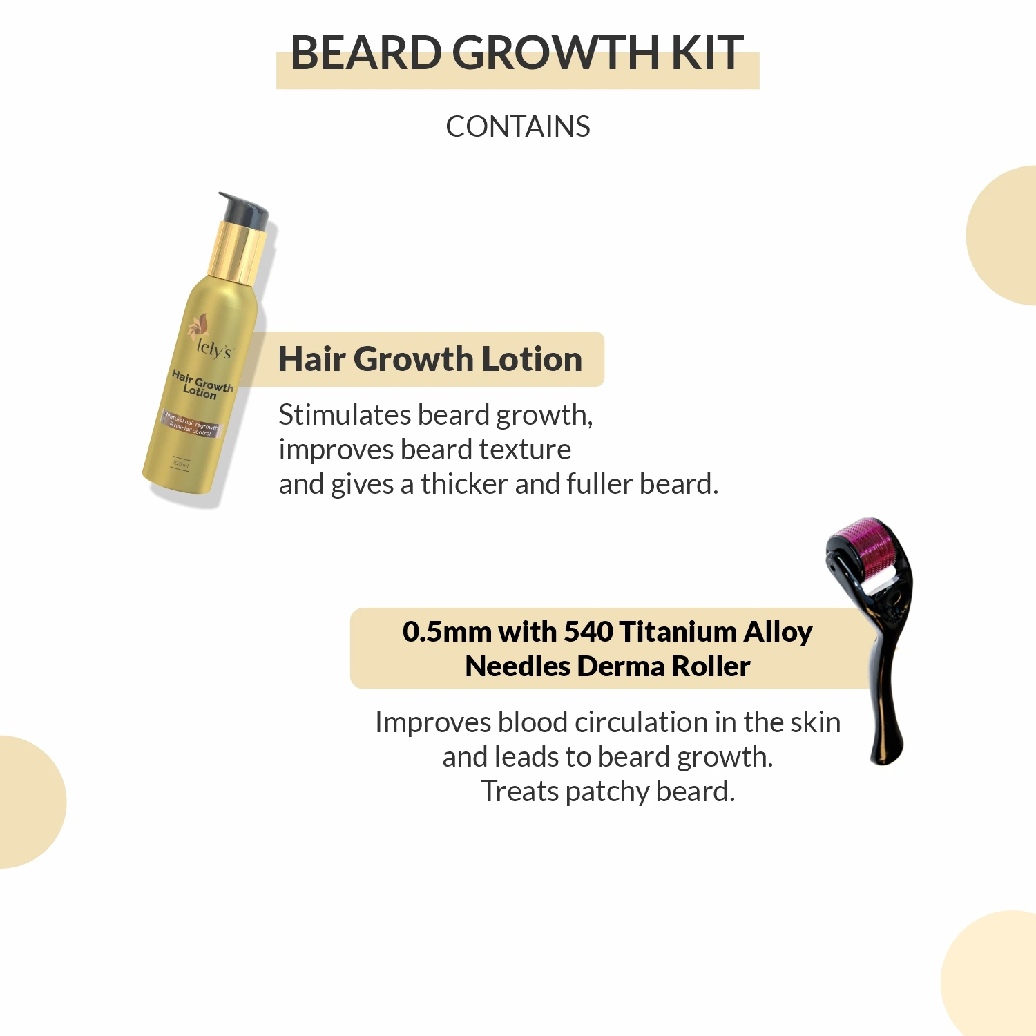 what does Beard Growth Kit Contains